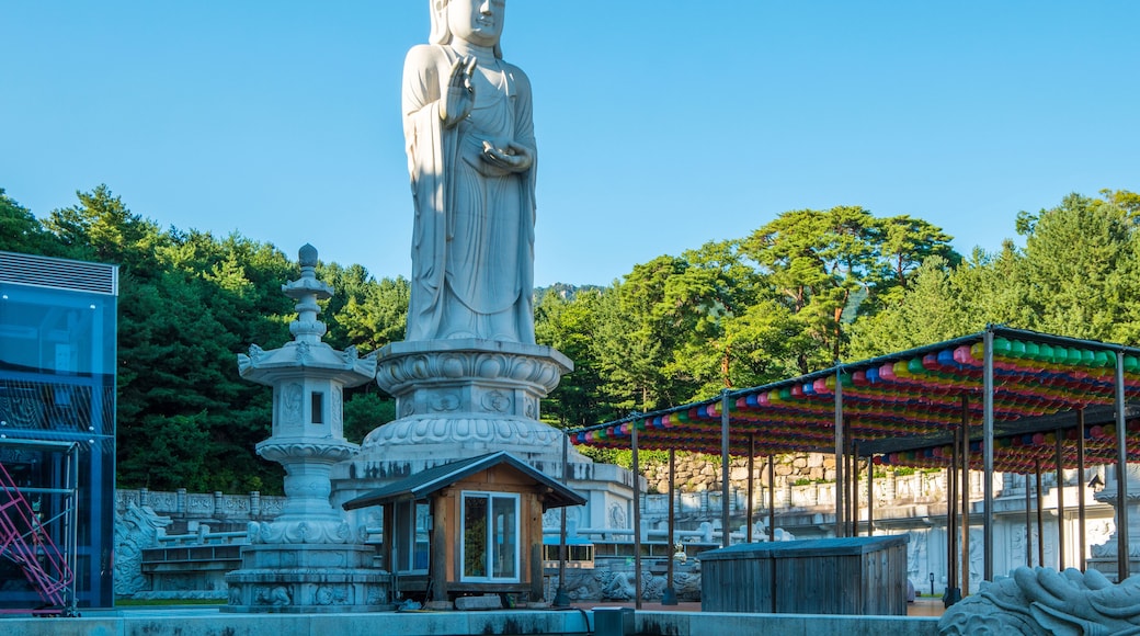 The huge Seokjoyaksa Yeoraebul in Donghwasa Temple. Created as a prayer for reunification, this large Buddha statue is 17m high.; Shutterstock ID 774577342; purchase_order: SF 06557000; job: ; client: