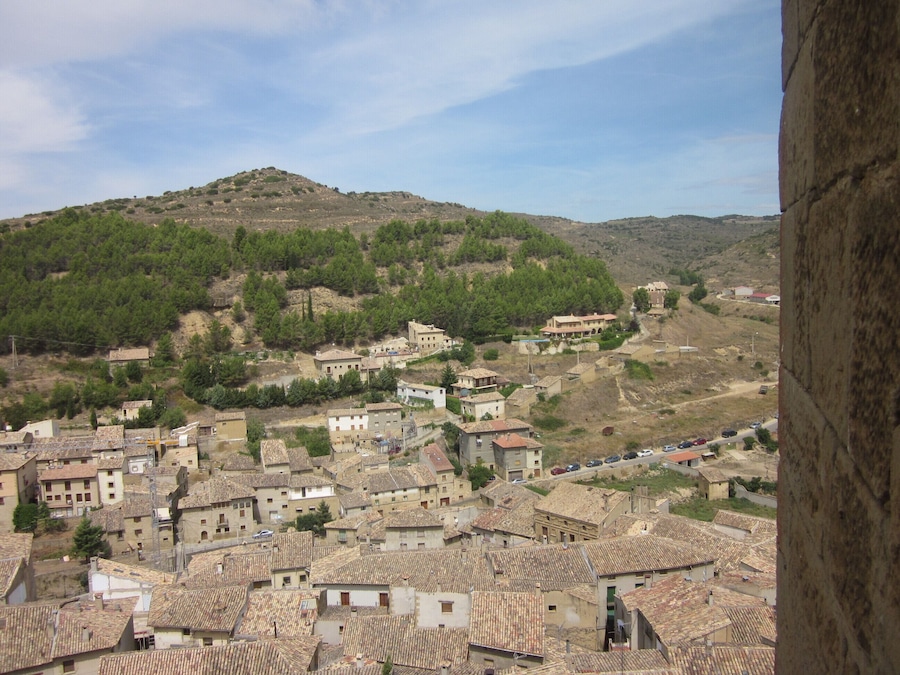View of Uncastillo (Spain) since the tower of Peña Ayllón's castle.