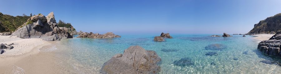 panorama of a wild beach with blue water city Zambrone, Calabria, Italia; Shutterstock ID 1451560595; Purchase Order: -
