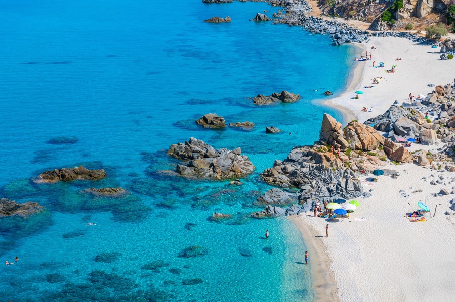 Marinella Di Zambrone - Paradise white beach in Calabria at beautiful coast - close to Tropea - travel destination in Italy