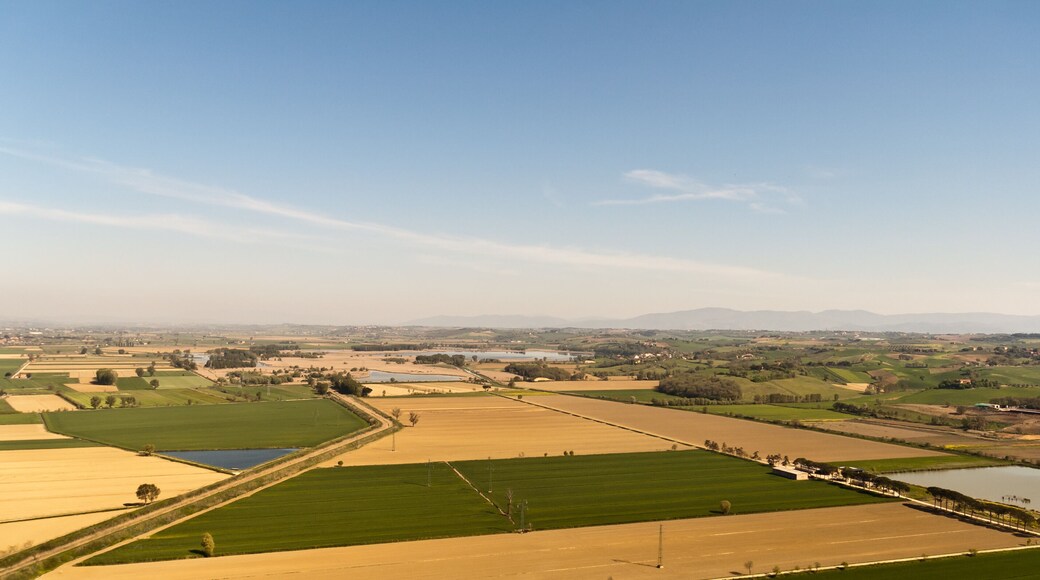 The unspoiled nature in the green Val di Chiana in Tuscany - Italy