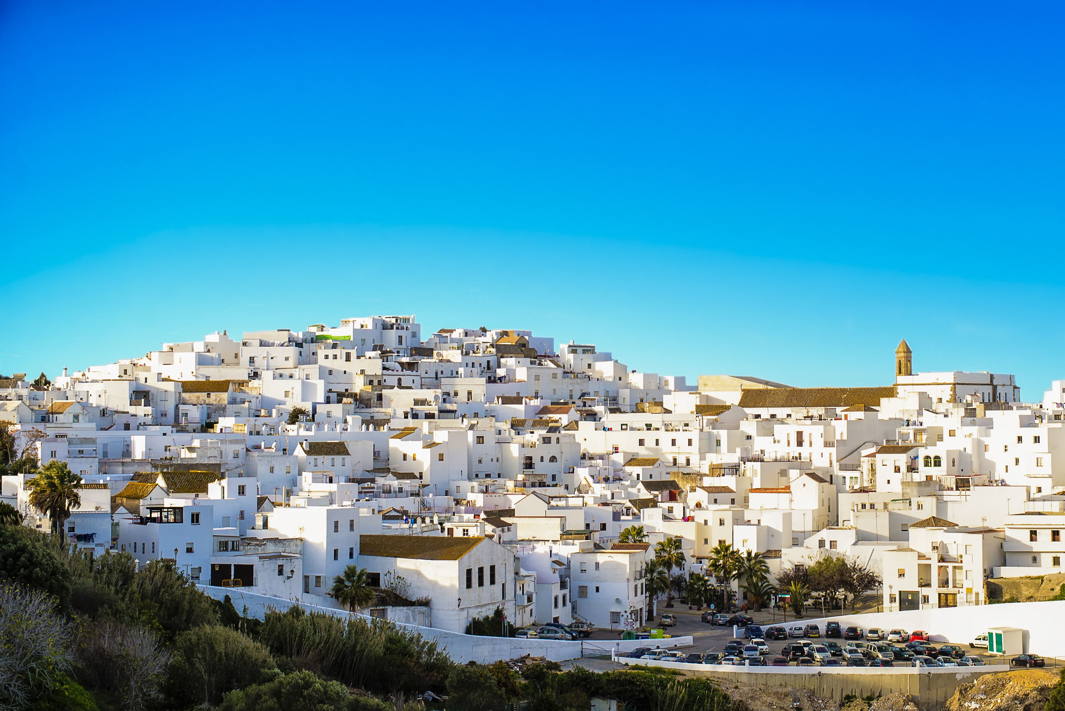 Landscape of a white town, Vejer de la Frontera in Andalusia, Spain.; Shutterstock ID 244499770; Purchase Order: SP-1394 HA Batch 3 Part 1; Order Number: ; Client/Licensee: HomeAway; Other: To be paid