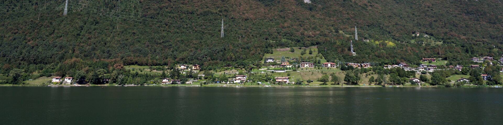 View on Tre Capitelli from lake Idro.