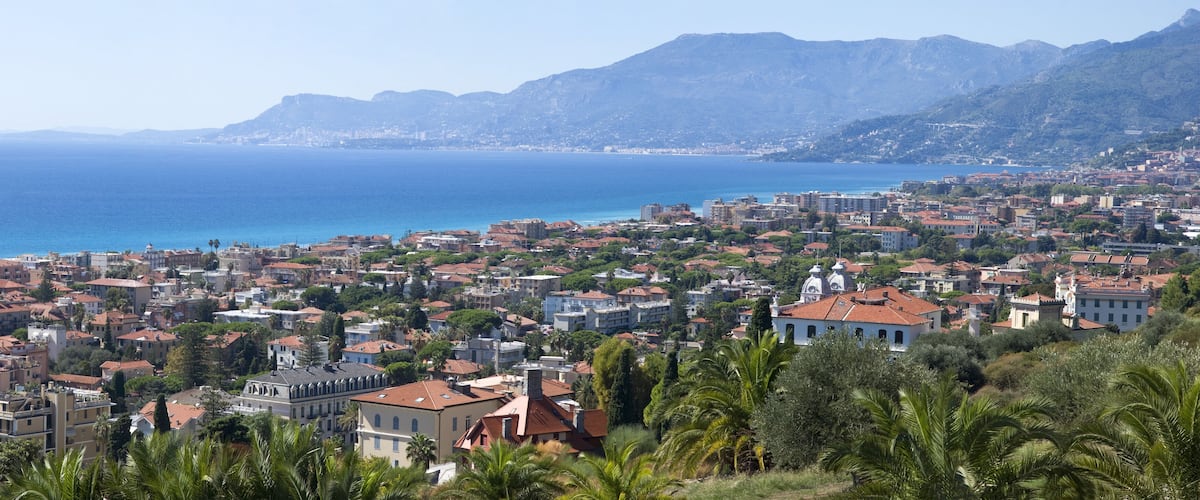 Bordighera, Province of Imperia. Famous tourist destination in Liguria region of Italy; Shutterstock ID 357858347