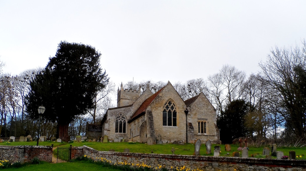 St Bartholomew's parish church, Brightwell Baldwin, Oxfordshire, seen from east-southeast