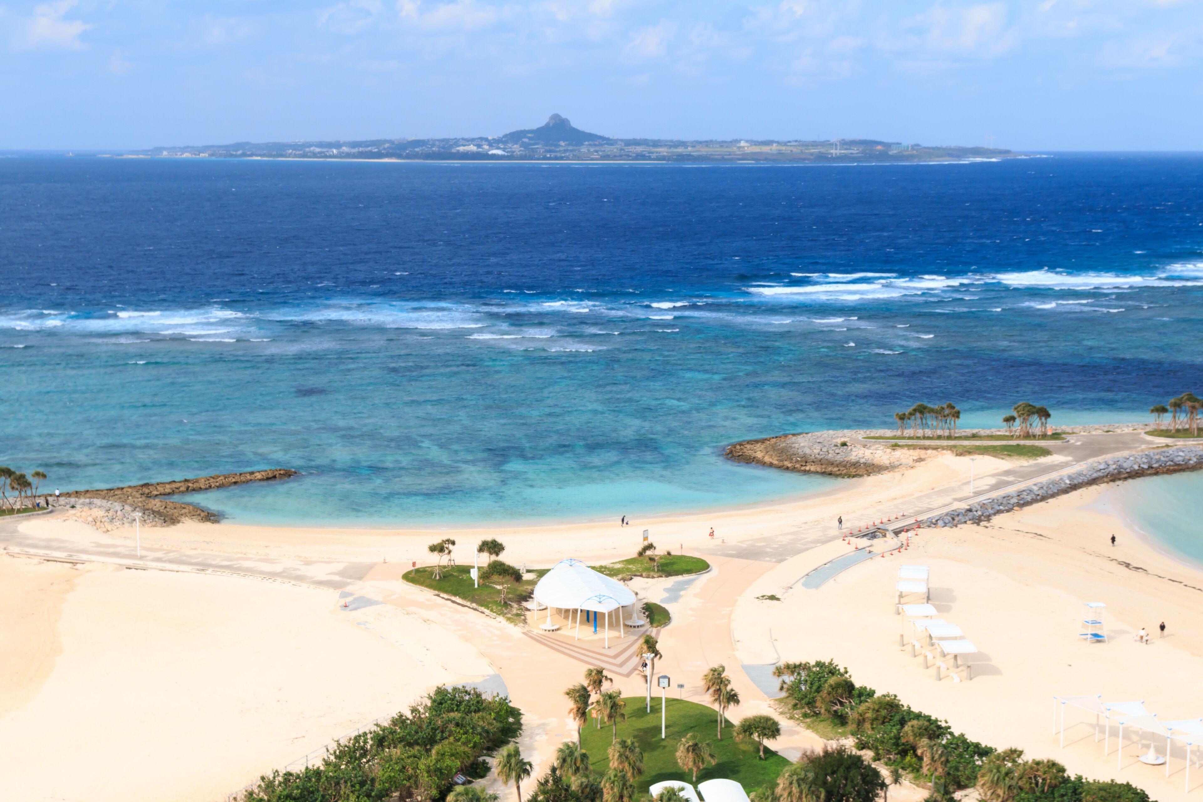 landscape of emerald beach in Motobu, Okinawa