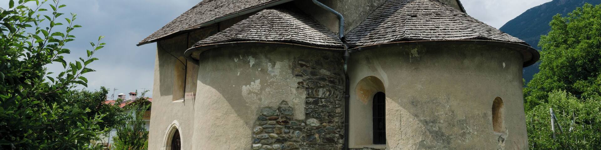 Romanic chapel St Vigil or Saint Blaise, Morter, South Tyrol, Italy