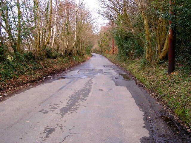 Small country lane This is the road that leads to "Bryn Meadows Golf and Country Club and Hotel".