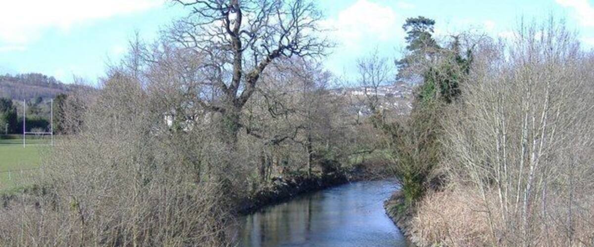 The River Rhymney, at Ystrad Mynach