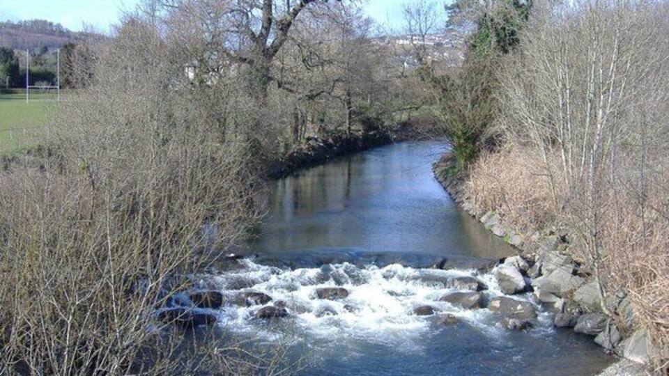 The River Rhymney, at Ystrad Mynach