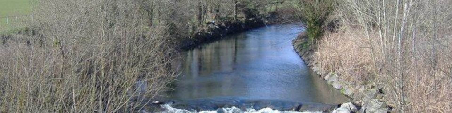 The River Rhymney, at Ystrad Mynach