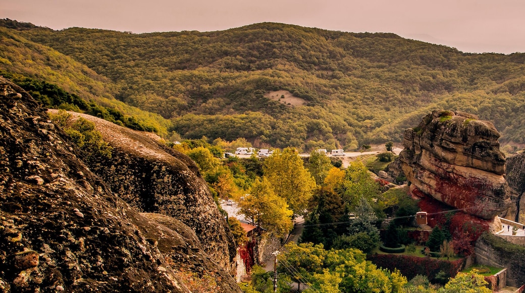 Europe, Greece - Meteora monastery in the mountains, popular place for tourism