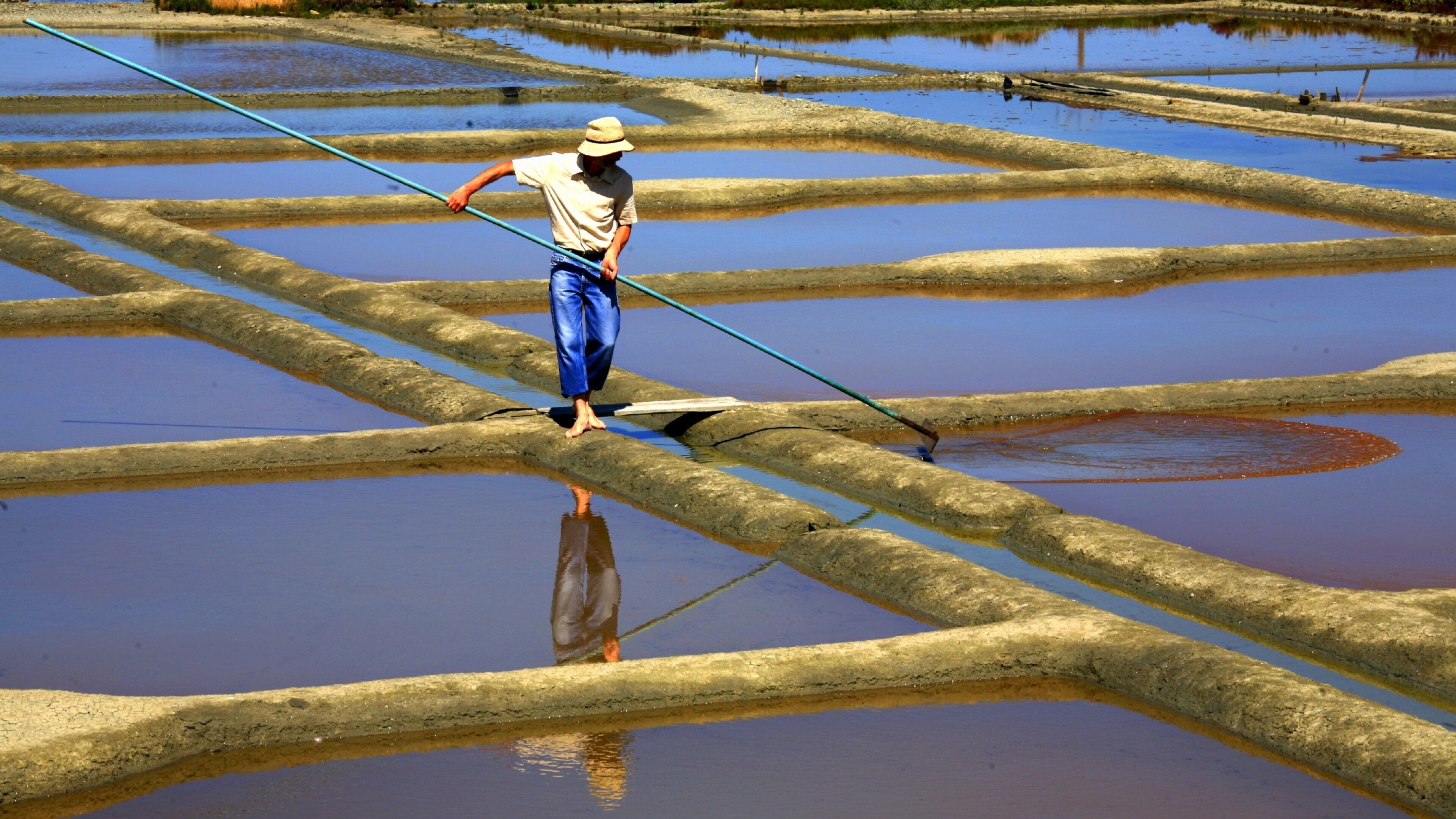蓋朗德 呈现出 山水美景 以及 一名男性