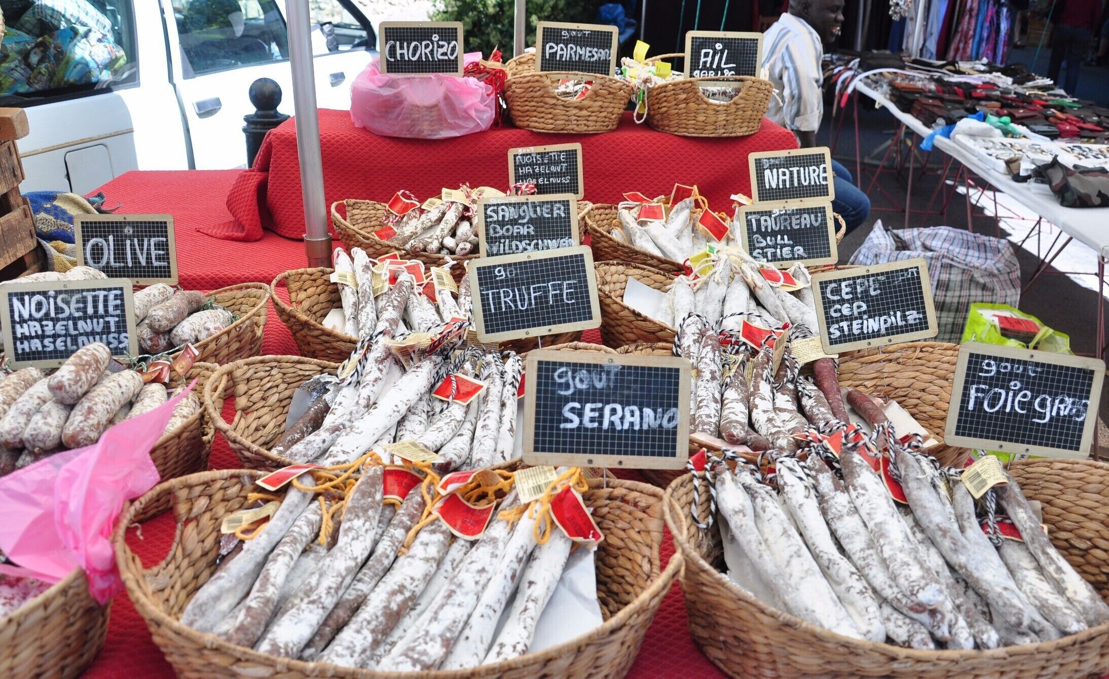Fourcalquier has one of the best markets we visited in Provence - and it's where we discovered saucisson. They make it in every flavour imaginable and we tried as many as we could. The truffe was the best thing I'd ever tasted in my life... #market