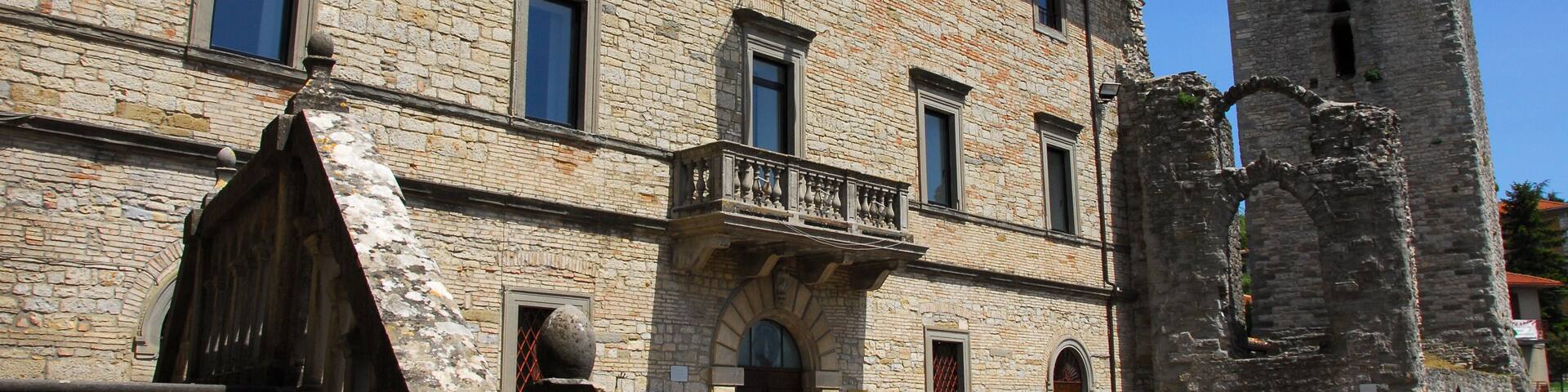 Pietralunga city hall and lombard castle in Umbria