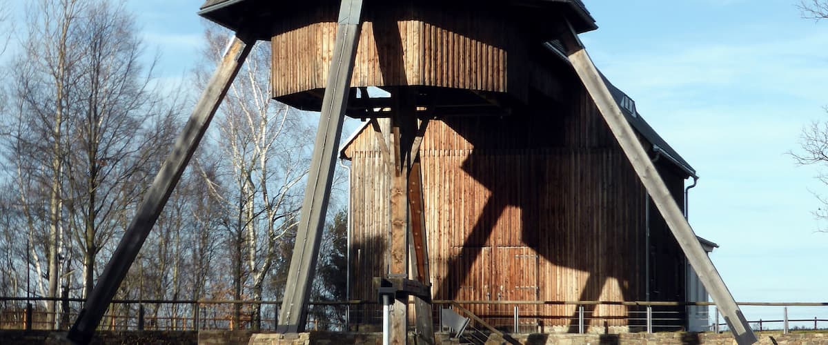 Pferdegöpel des Rudolphschacht in Lauta (Marienberg), Erzgebirgskreis - Sachsen.