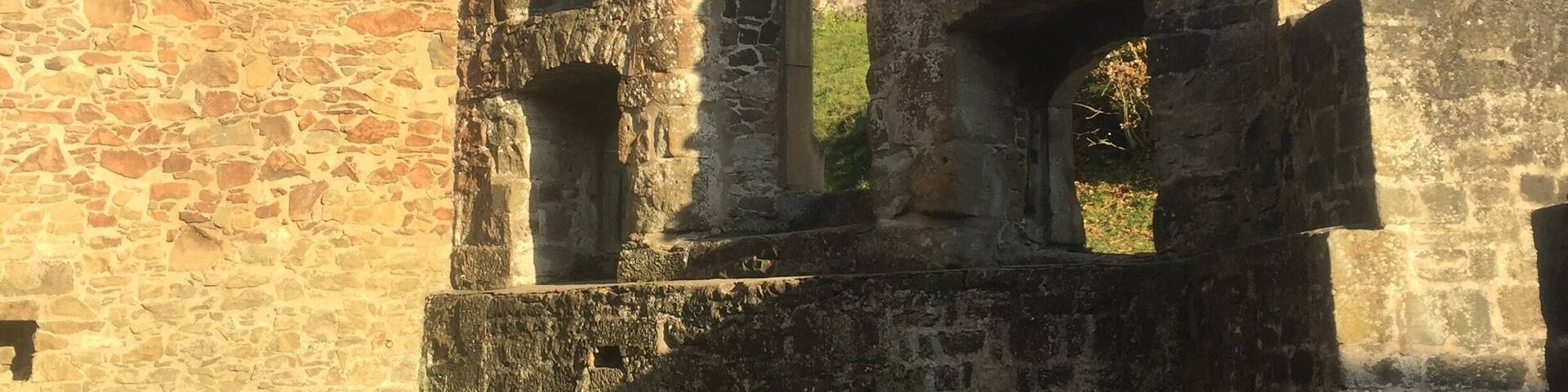 Castle ruins. Beautiful area. Near Baumholder Germany. Slightly rugged terrain in spots.