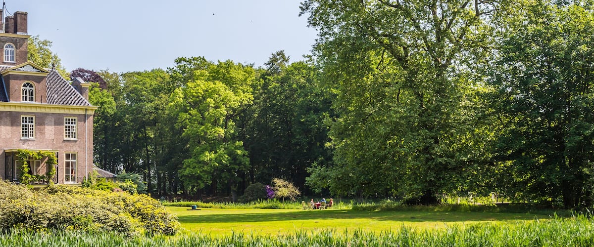 Estate and castle Oldenaller from the seventeenth century between Putten and Nijkerk in Gelderland in the Netherlands.