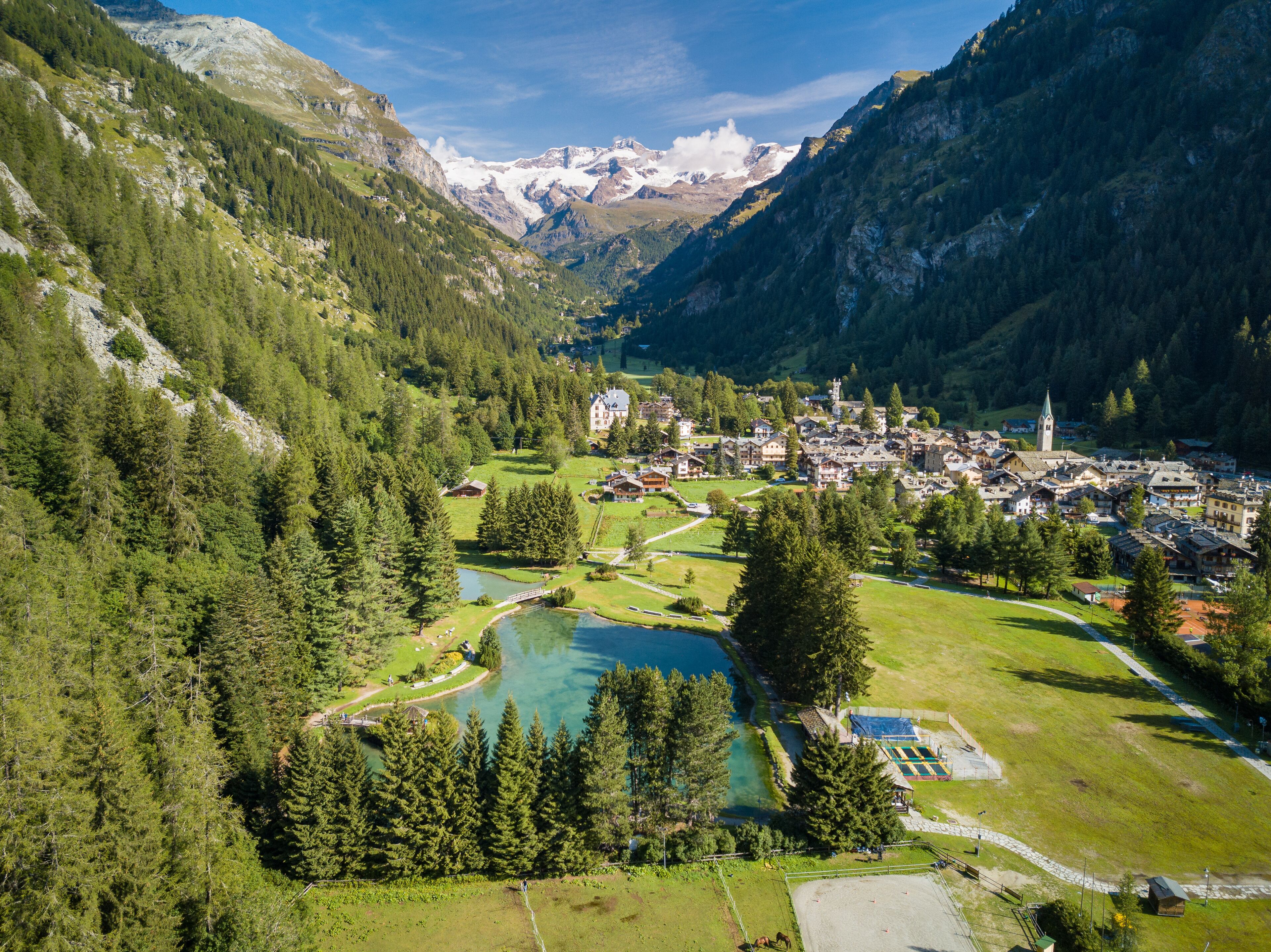 Gover lake, gressoney saint jan, italy