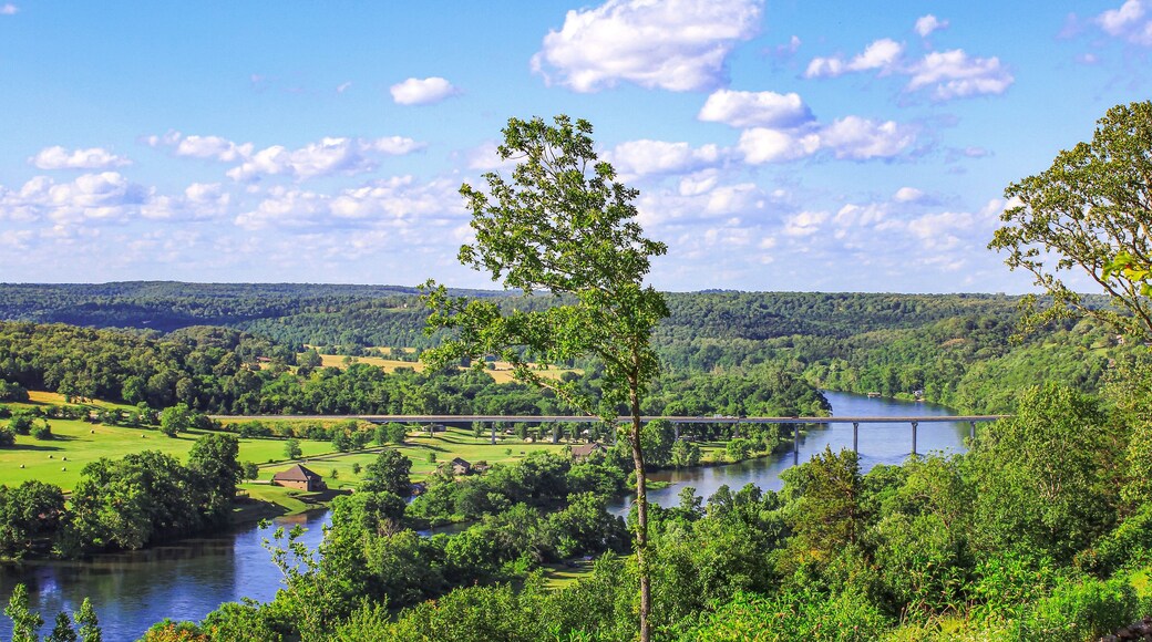 Looking out over the famous White River in Cotter, Arkansas