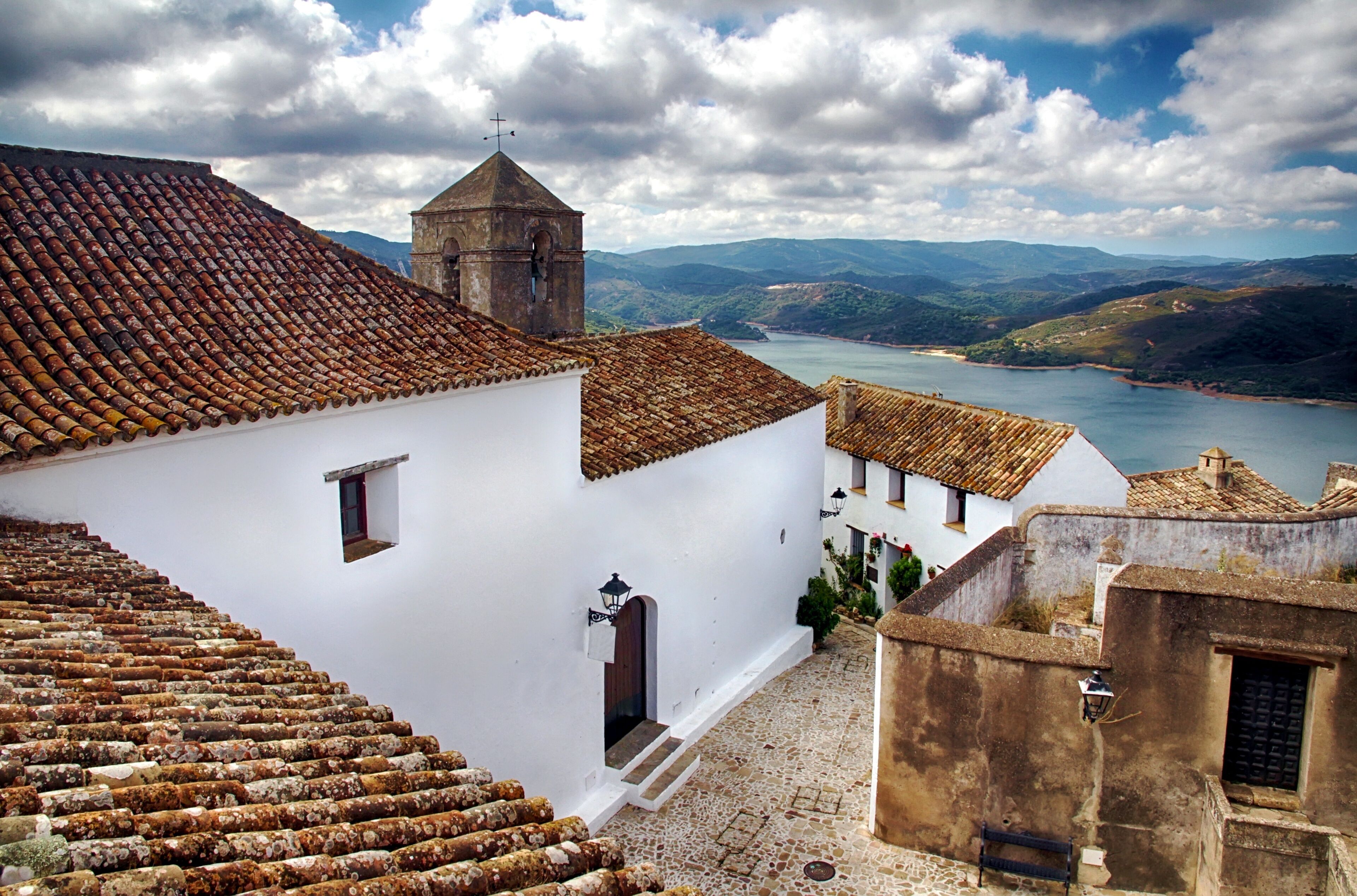 Wonderful streets of Castellar de la Frontera, an ancient town in the province of Cadiz, Spain. 