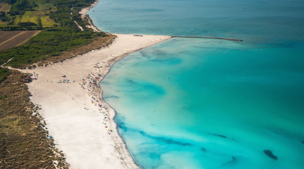 Aerial view of Etruscan Coast, Italy, Tuscany, Rosignano Solvay