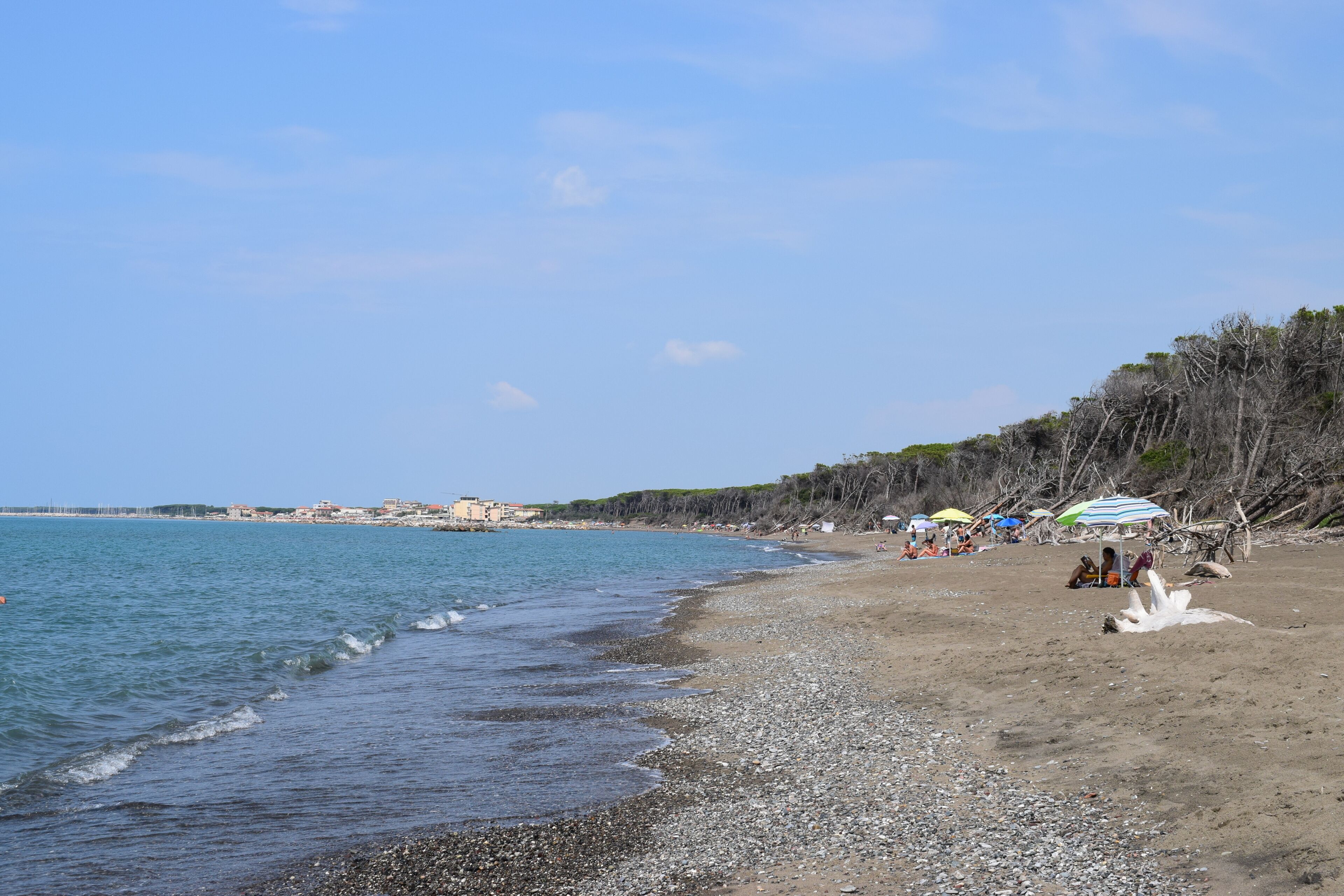 Beach and sea of Marina di Cecina, Maremma, Tuscany, Italy, Europe