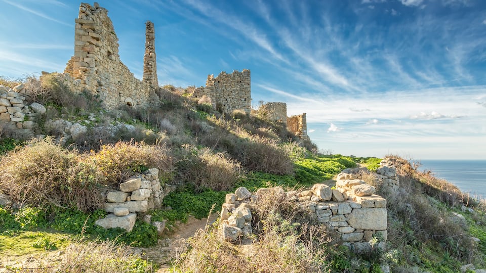 Abandoned village of Occi near Lumio in Corsica