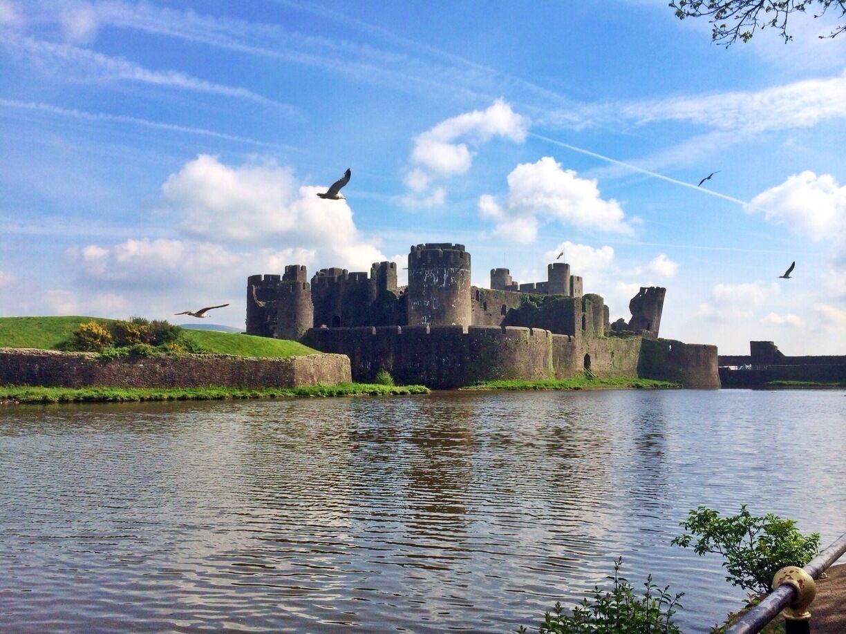Largest castle in Wales. It's 'leaning tower' leans even more than leaning tower in Pisa. 