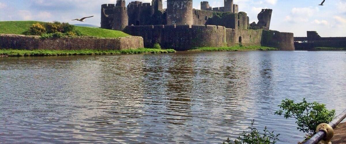 Largest castle in Wales. It's 'leaning tower' leans even more than leaning tower in Pisa.