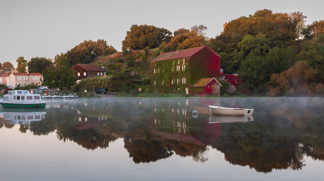 Miroir sur la Sèvre nantaise à la Chaussée des Moines à Vertou à coté de Nantes