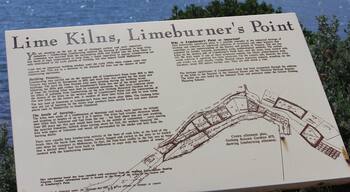 When the tide is low, you can see the remains of the lime kilns. You can see them on the Stingaree Bay side of Eastern Park. They are reinforced with steel.
#localgem