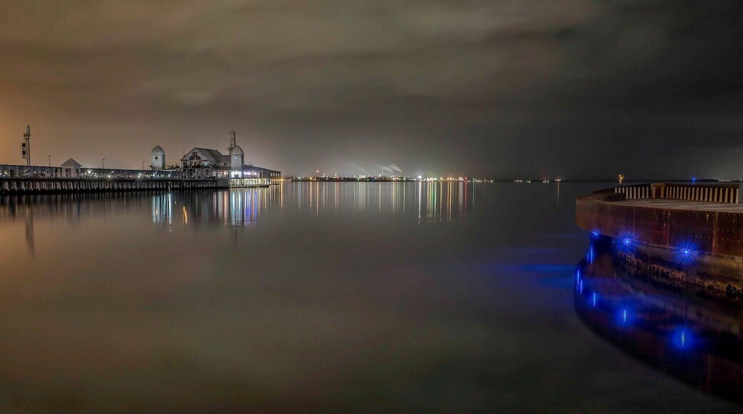 Geelong waterfront at night.