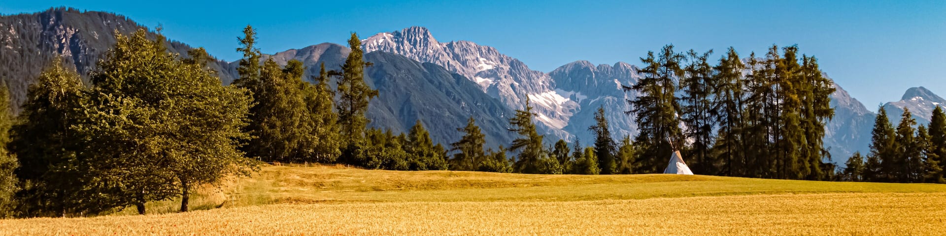 Alpine summer view near Obsteig, Imst, Tyrol, Austria