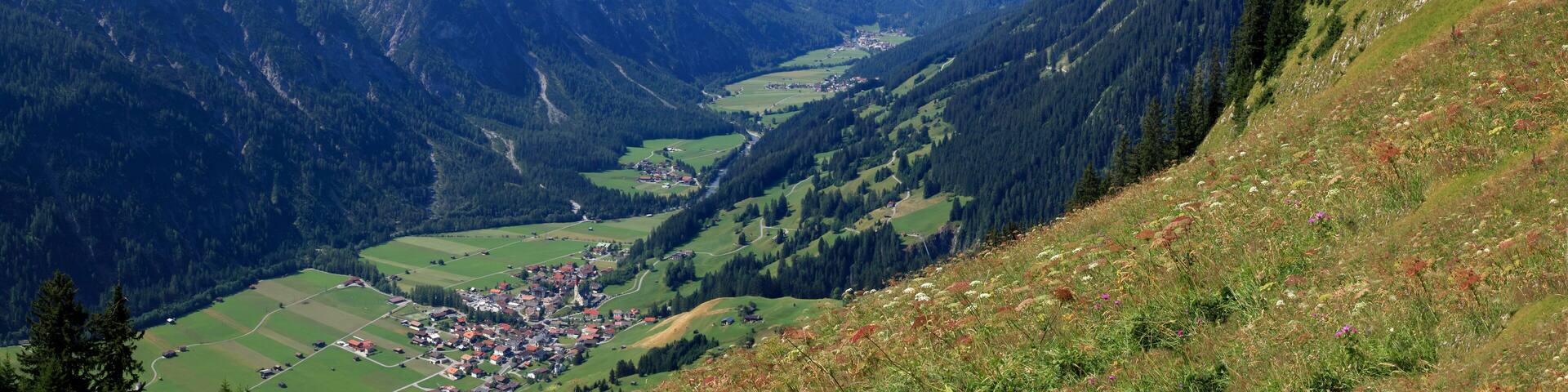 A Town In A Valley; Holzgau Im Lechtal, Tirol, Austrial