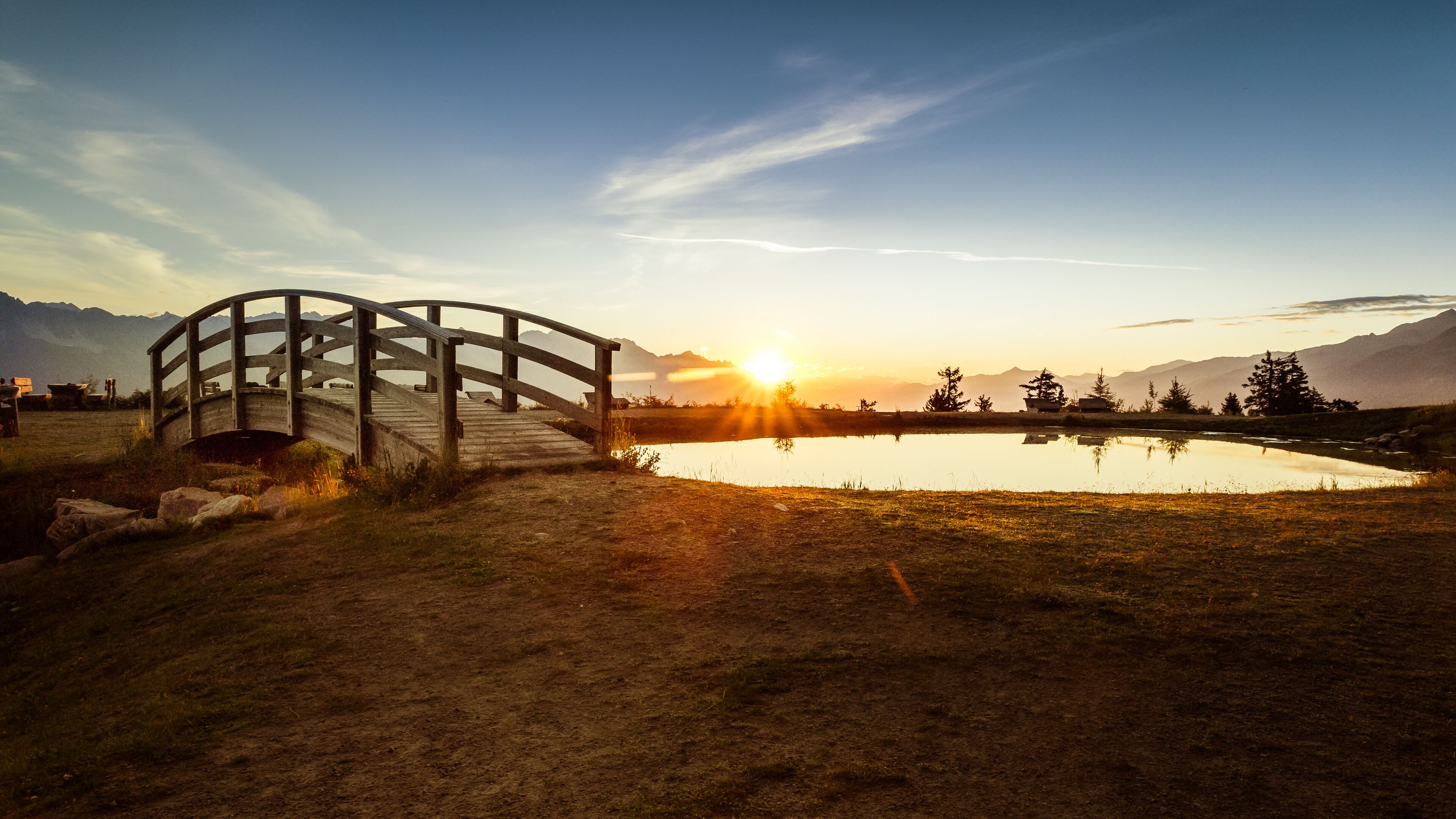 Sonnenaufgang Mutterer Speichersee Nockspitz