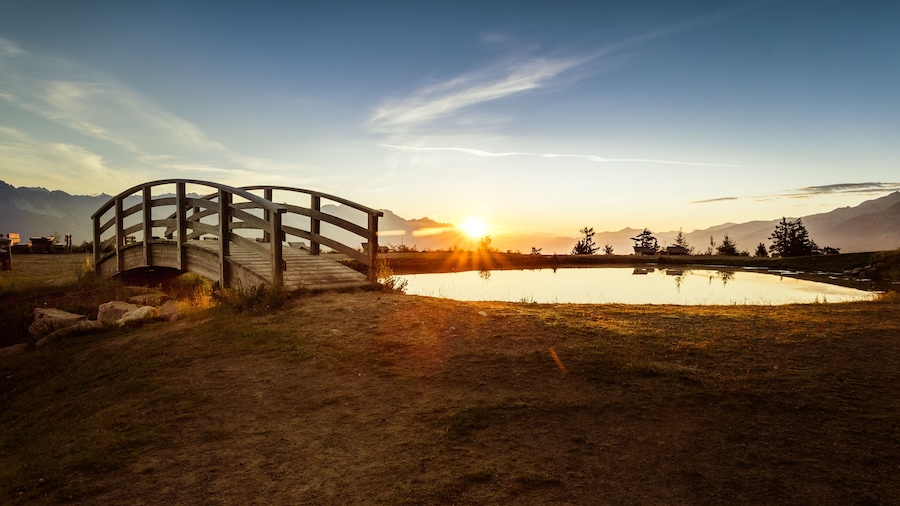 Sonnenaufgang Mutterer Speichersee Nockspitz