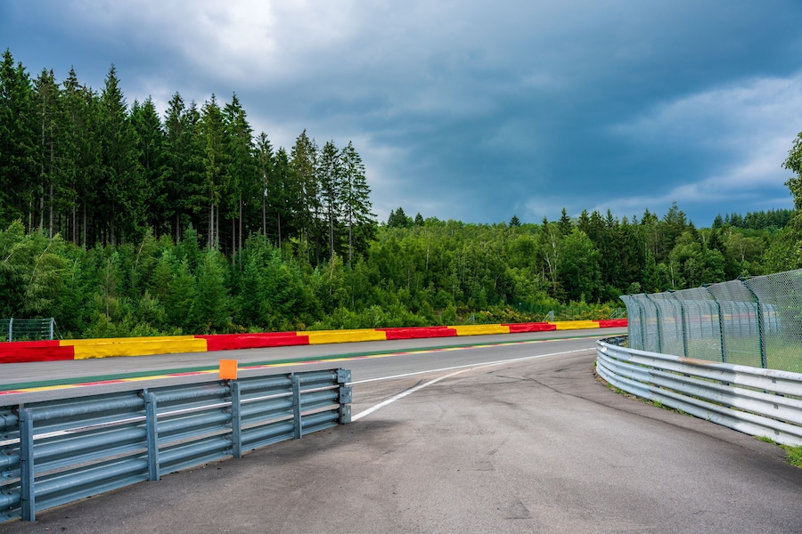 The Circuit de Spa-Francorchamps, motorsport racetrack in Belgium.