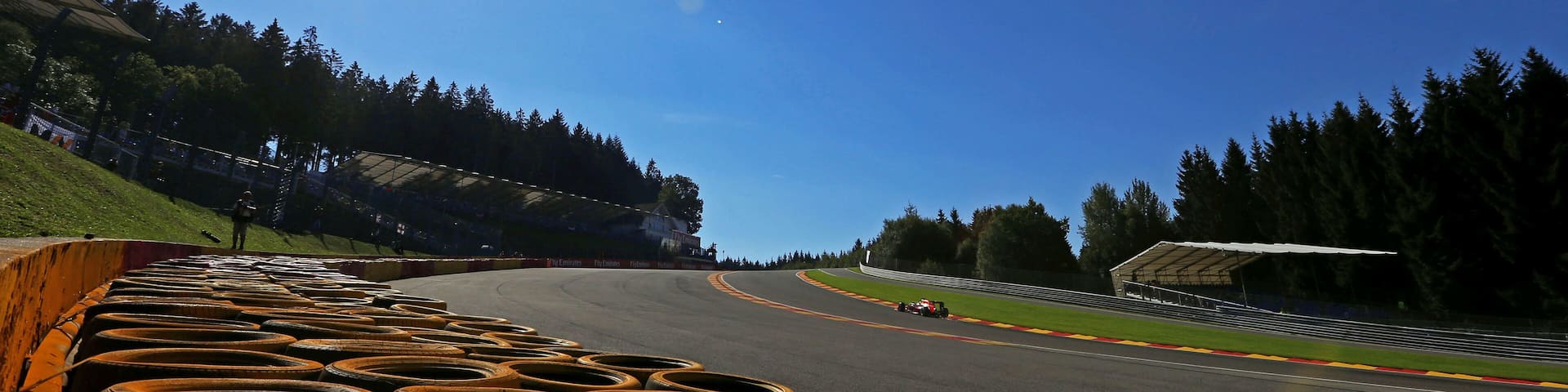 Formula One car on track at Spa Francorchamps