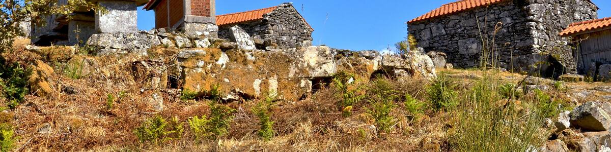 The granaries of the charming village of Porreiras, in Paredes de Coura, Portugal
