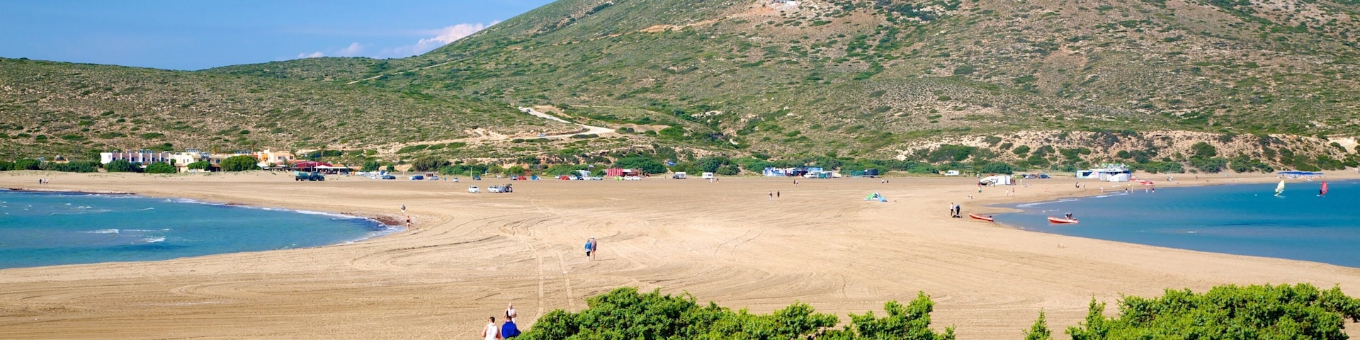 Prassonissi showing a beach
