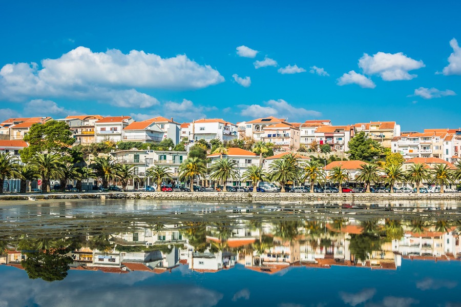 Stobrec popular touristic destination on Adriatic sea, suburb of city of Split, Croatia. / Colorful coastline mediterranean town Croatia.; Shutterstock ID 408084160