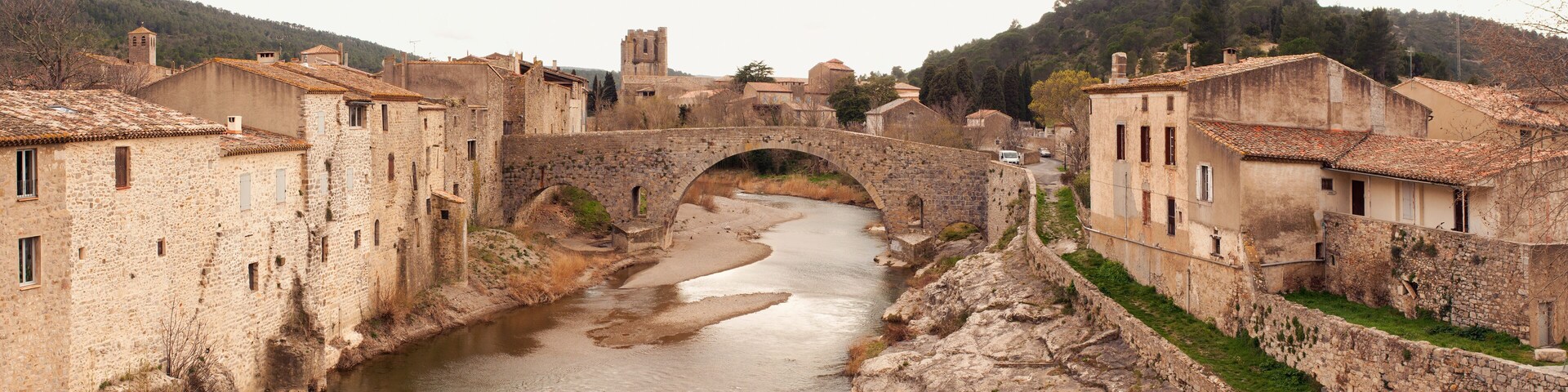 Panorámica de Lagrasse, Francia