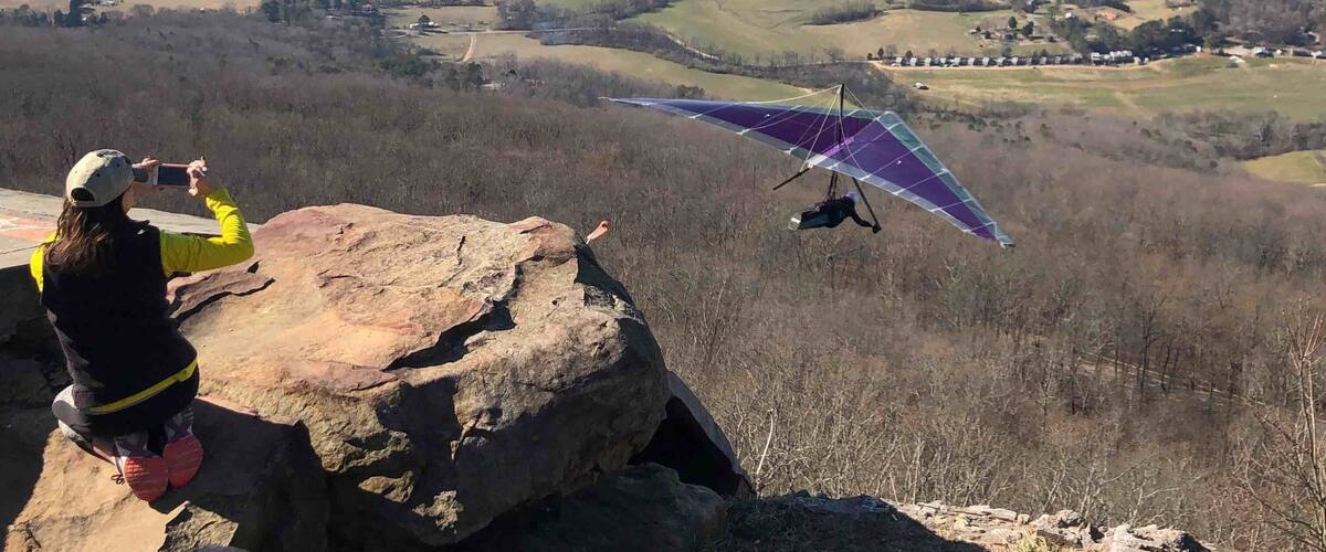 Very relaxing watching hang gliders launching off Lookout Mountain