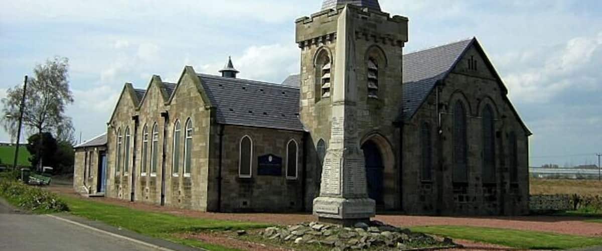 Rorison Memorial Church. Rorison Memorial Church and war memorial, Ashgill