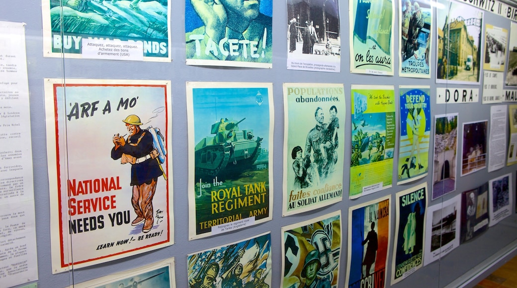 Citadel of Huy which includes signage, heritage elements and art