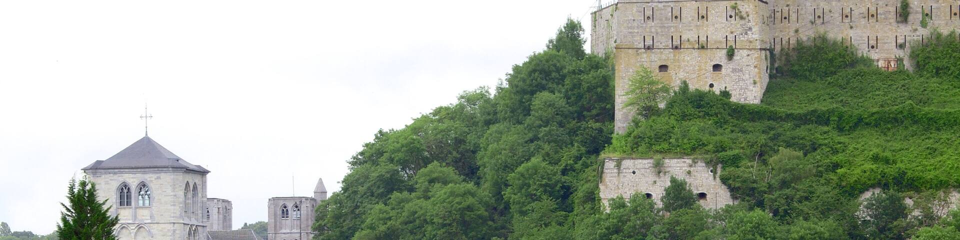 Citadel of Huy featuring a bridge