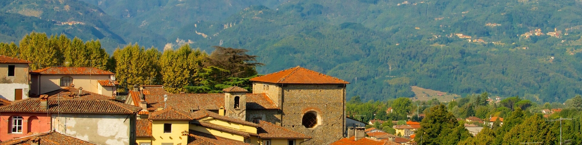 Barga featuring mountains, heritage architecture and a small town or village