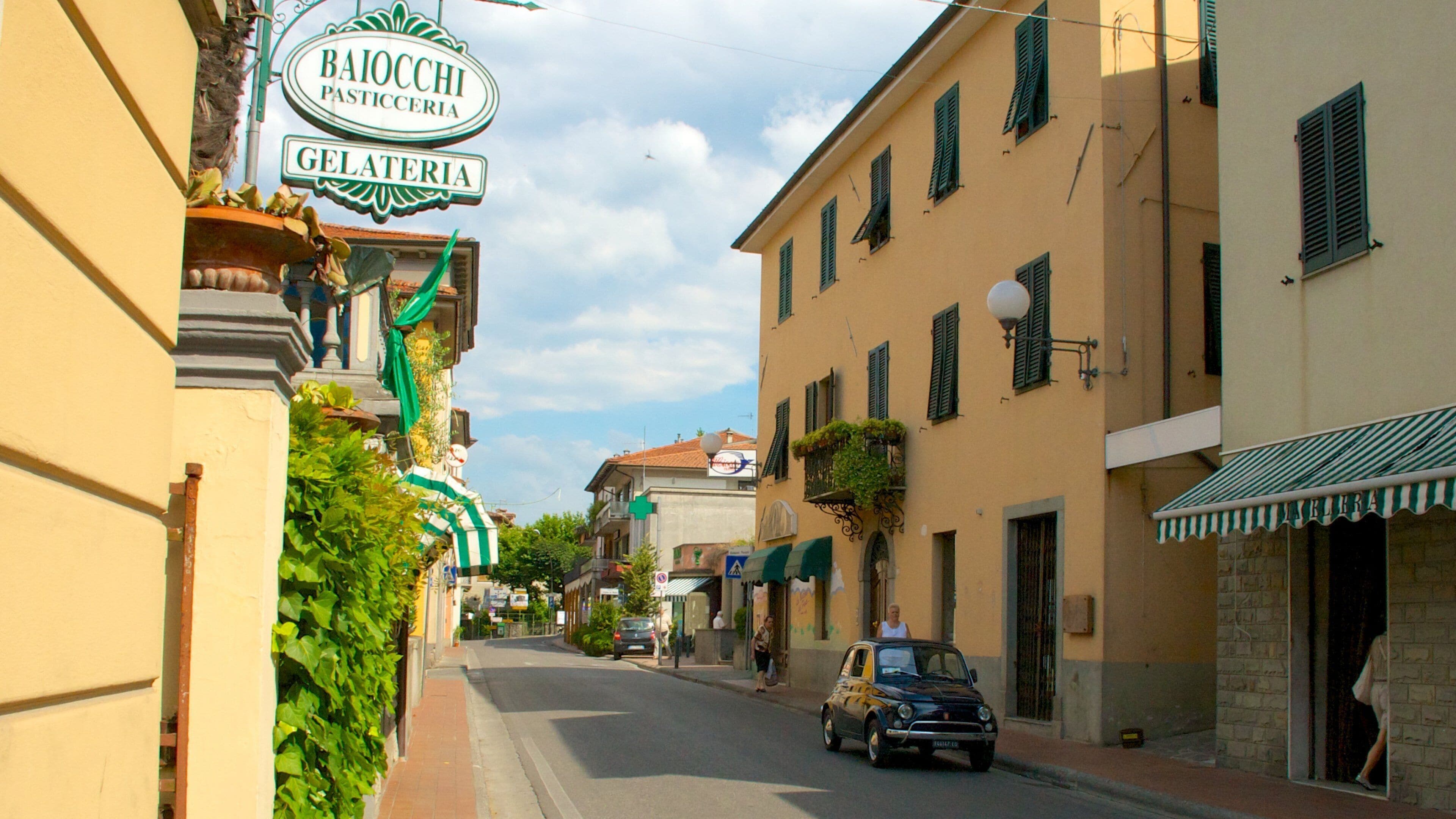 Barga which includes a city and signage