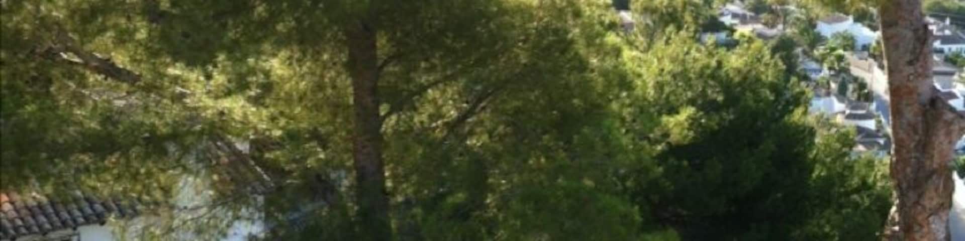 Early morning overlooking Moraira, Spain.